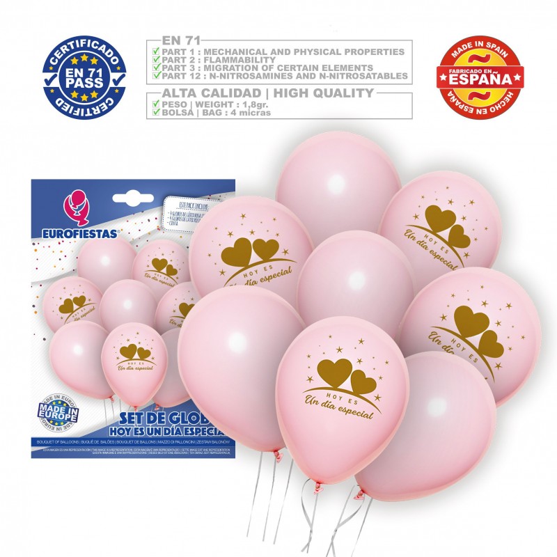 Set ballons jour spécial rose