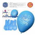 Ballons bébé garçon 6 bleu clair