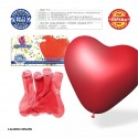 Paquet de 4 ballons rouges en forme de cœur