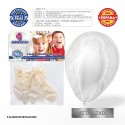 Pack de ballons métallisés blancs 9r 8 unités
