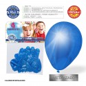 Pack de ballons métallisés bleu doux 9r 8 unités