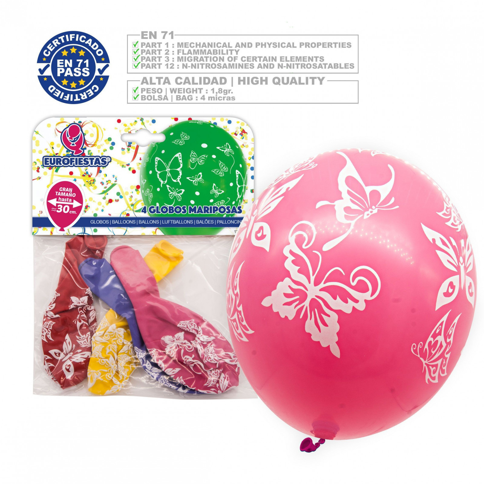 Pack de ballons papillon 4