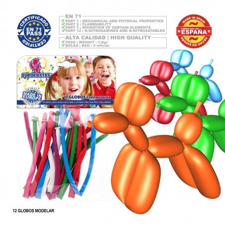 Ballon Couleurs Assorties Au Modèle 12 Unités