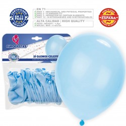 Ballons pastel 30cm bleu clair * 25