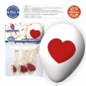 Paquet de ballons blancs avec cœur 6
