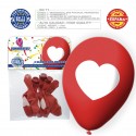 Paquet de ballons rouges avec cœur 6