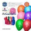 Pack de ballons joyeux anniversaire 6 assortis