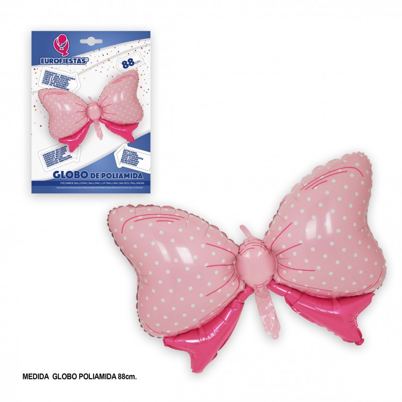 Globe polyamide lien rose 88x62cm
