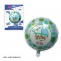 Ballon rond en polyamide bébé garçon 45cm