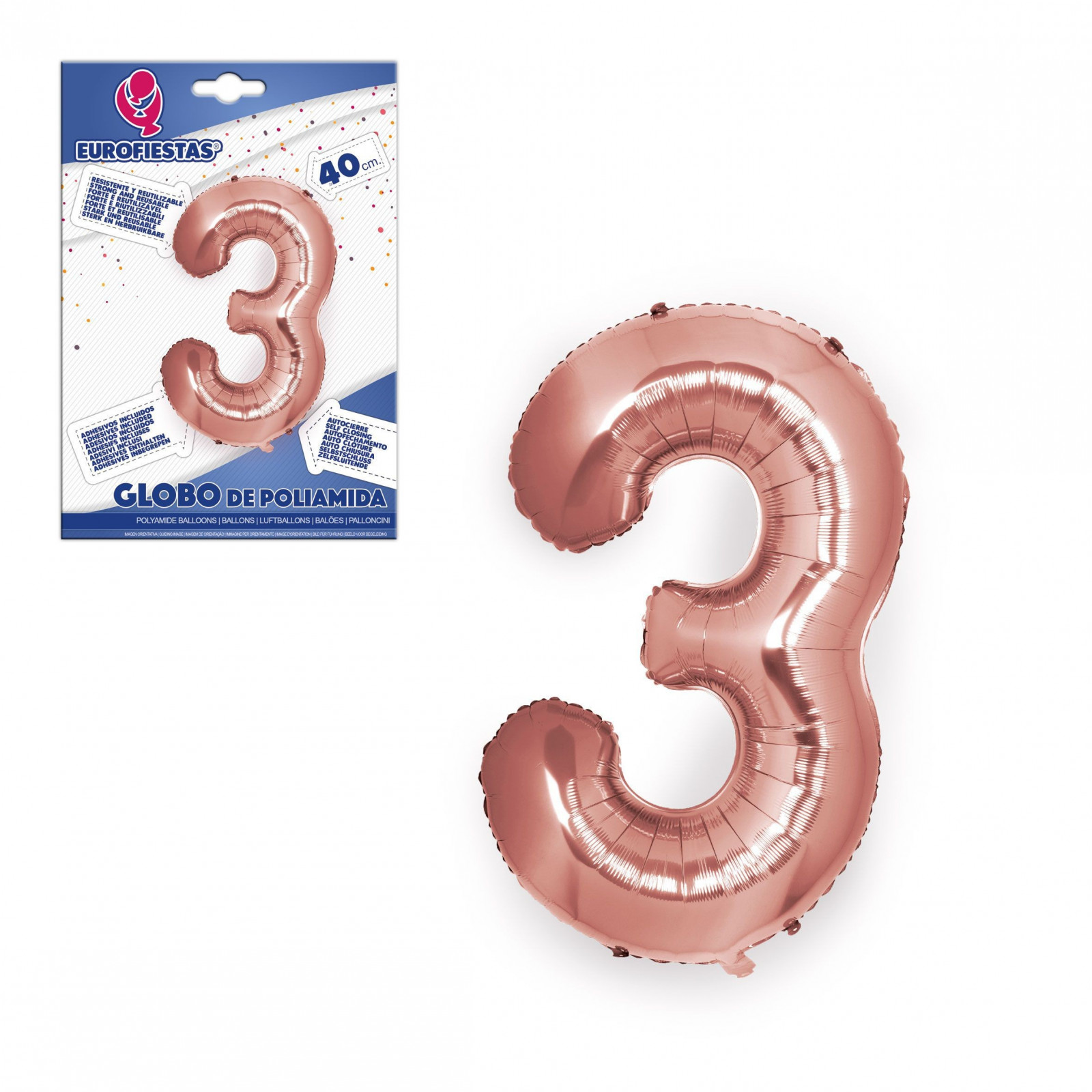Ballon 40cm polyamide or rose 3