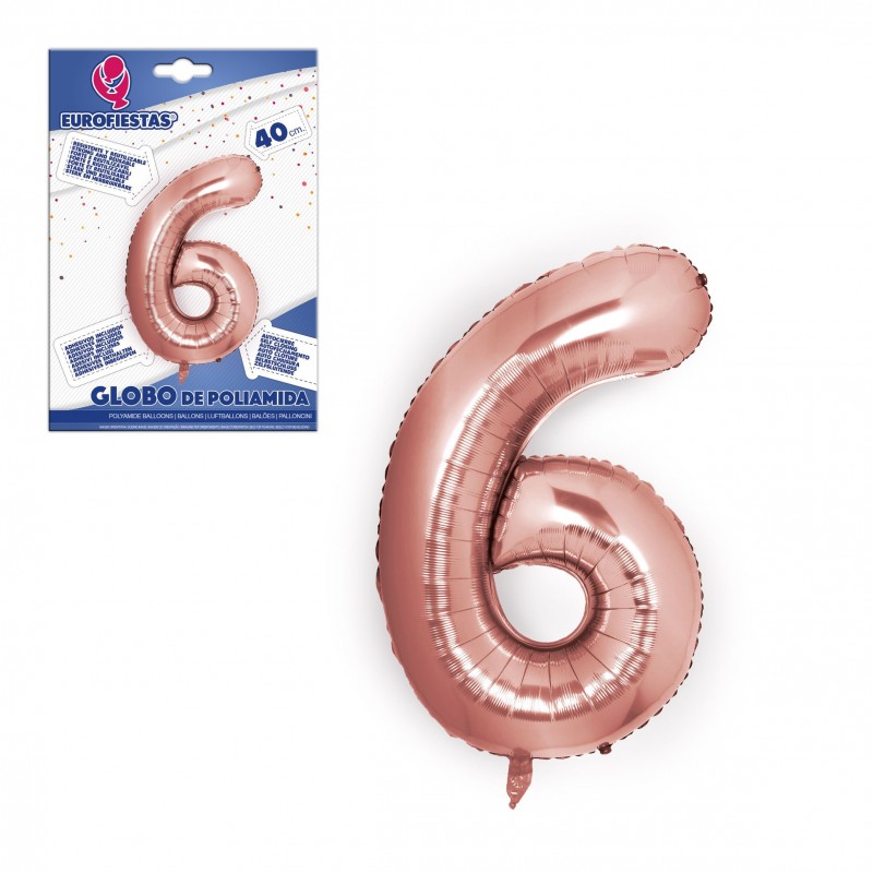 Ballon polyamide or rose 40cm 6