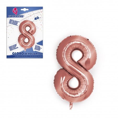 Ballon polyamide or rose 40cm 8