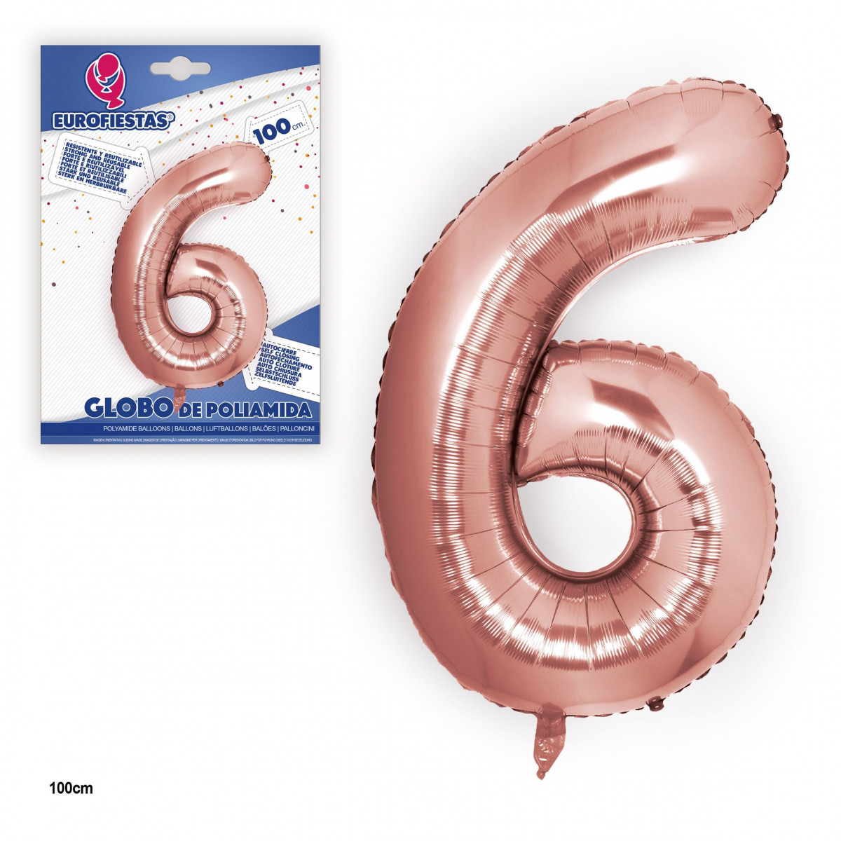 Globe en polyamide doré rose 1m n 6