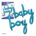Ballon polyamide lettres bébé garçon 200cm