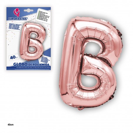 Ballon 40cm en polyamide or rose b