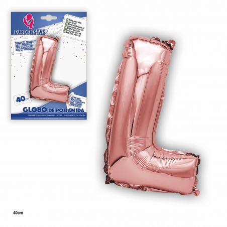 Ballon polyamide or rose 40cm l