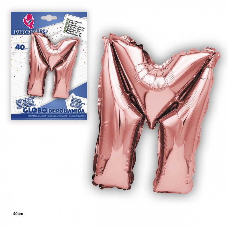 Ballon polyamide or rose 40 cm m