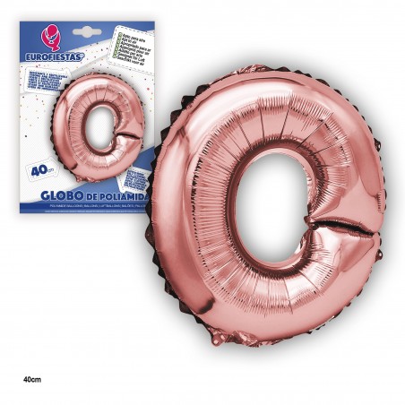 Ballon 40cm en polyamide or rose ou