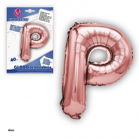 Ballon 40cm en polyamide or rose p