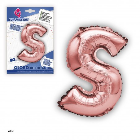 Ballon polyamide or rose 40 cm s