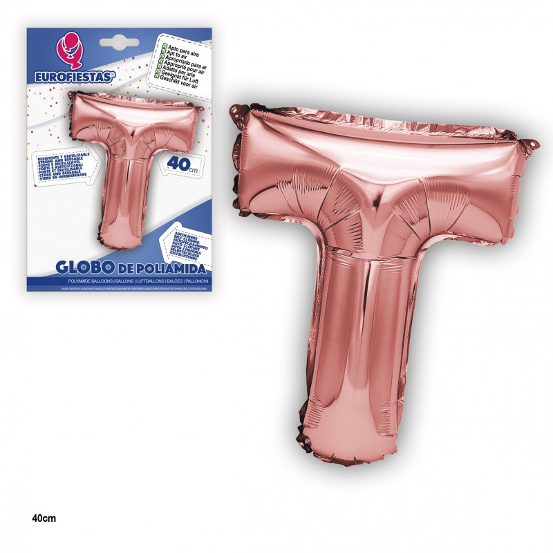 Ballon polyamide or rose 40cm t