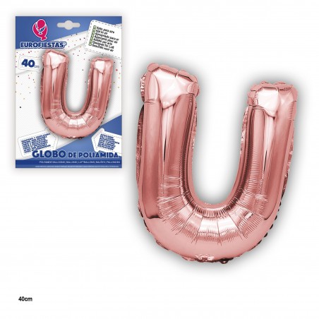 Ballon polyamide or rose 40 cm u