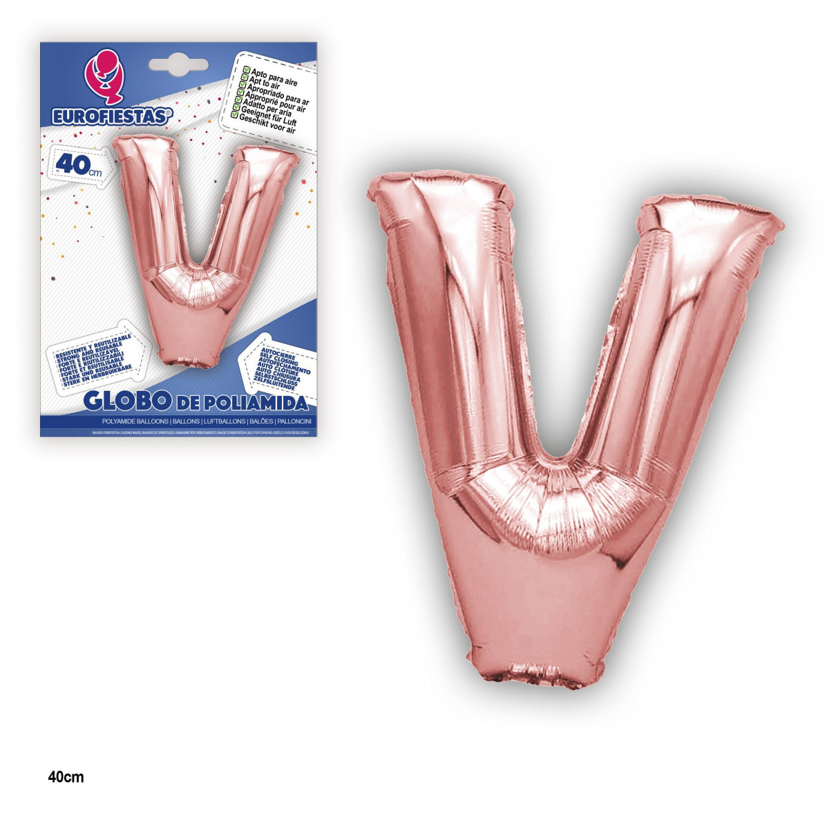 Globe polyamide or rose 40 cm v