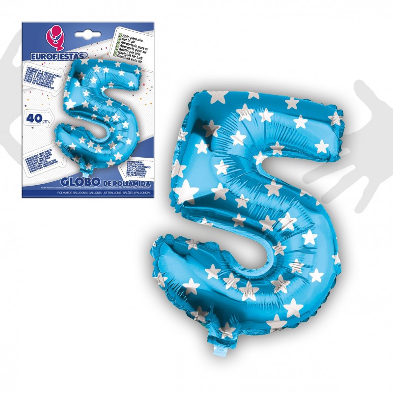 Ballon polyamide 5 bleu 40cm