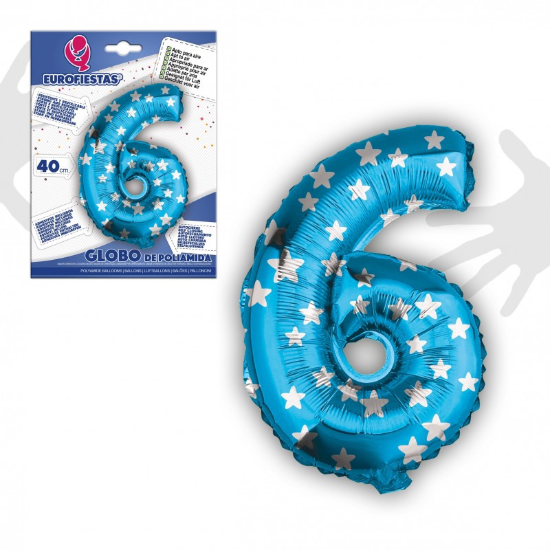 Ballon en polyamide 6 bleu 40cm