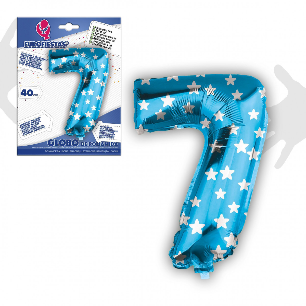 Ballon polyamide 7 bleu 40 cm