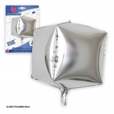 Ballon carré argenté 4d