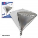 Globe 4D triangle argent