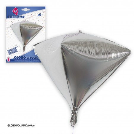 Globe 4D triangle argent