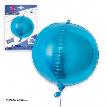 Ballon bleu ciel rond 4d