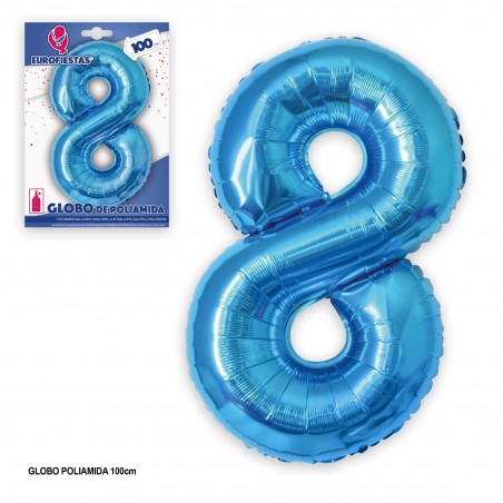 Ballon polyamide bleu 1m 8