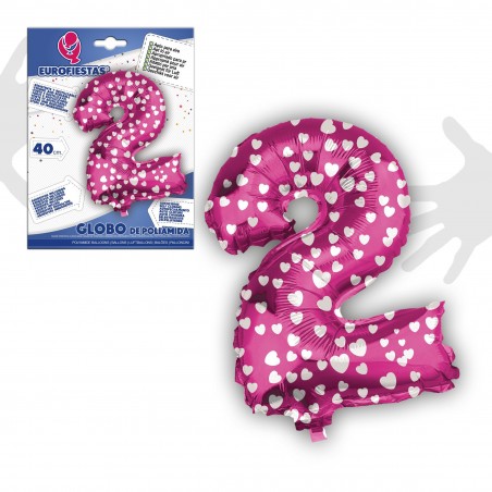 Ballon polyamide 2 rose 40cm
