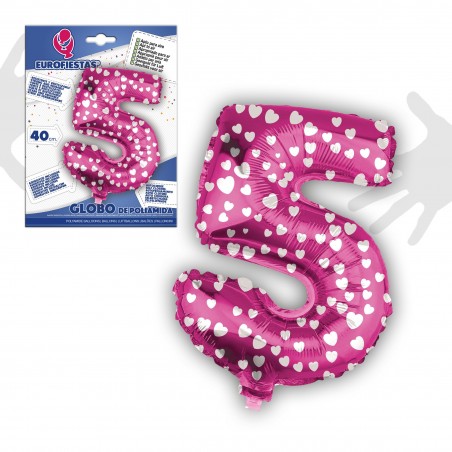 Globe en polyamide 5 rose 40cm