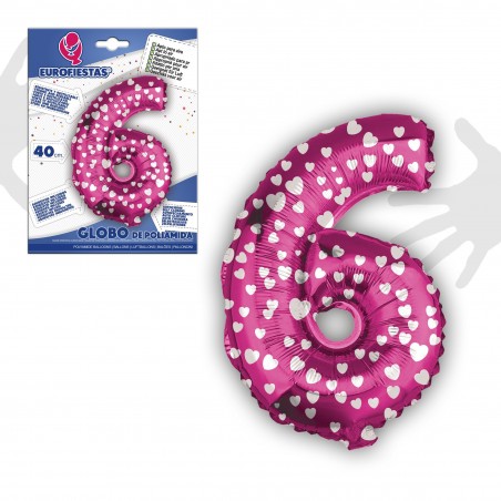 Ballon en polyamide 6 rose 40cm