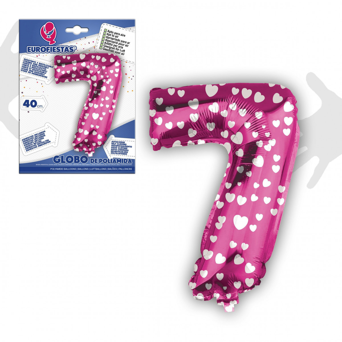 Ballon polyamide 7 rose 40cm