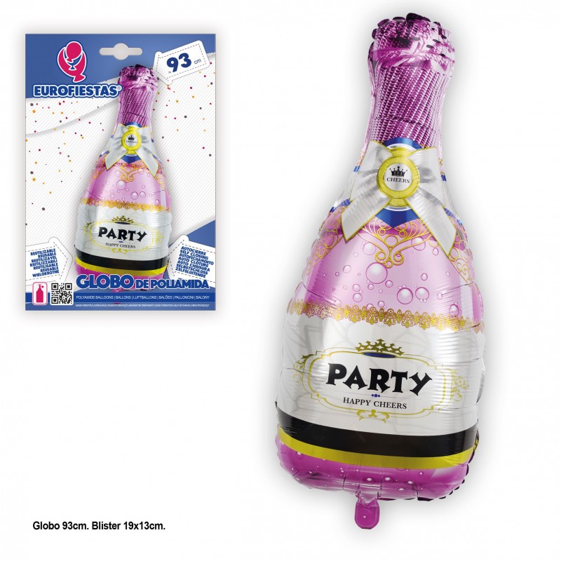 Ballon de fête rose en polyamide 93 cm
