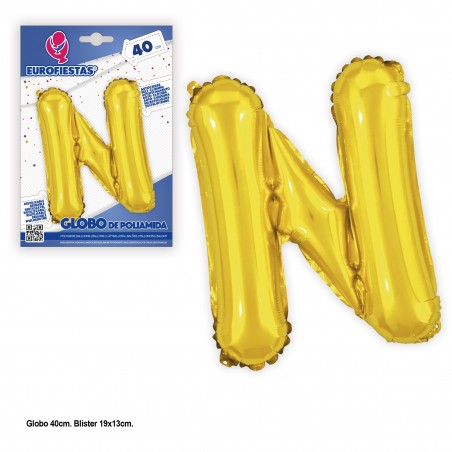 Ballons en polyamide 40cm. paillettes d'or n