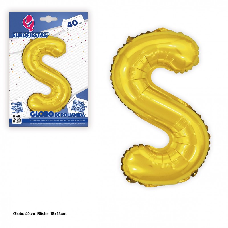 Ballon en polyamide 40cm.or brillant s