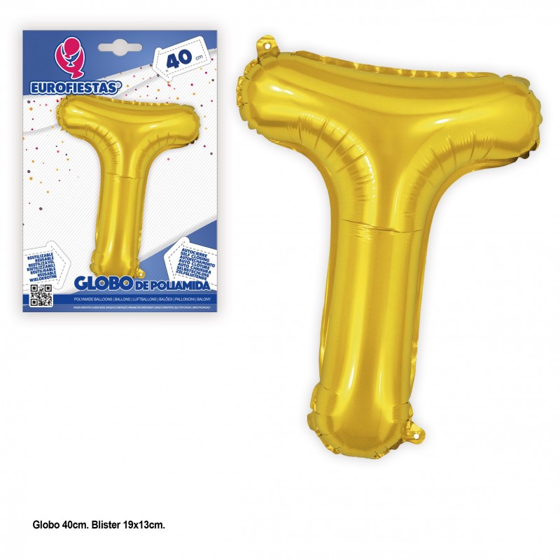 Ballons en polyamide 40cm. or brillant t