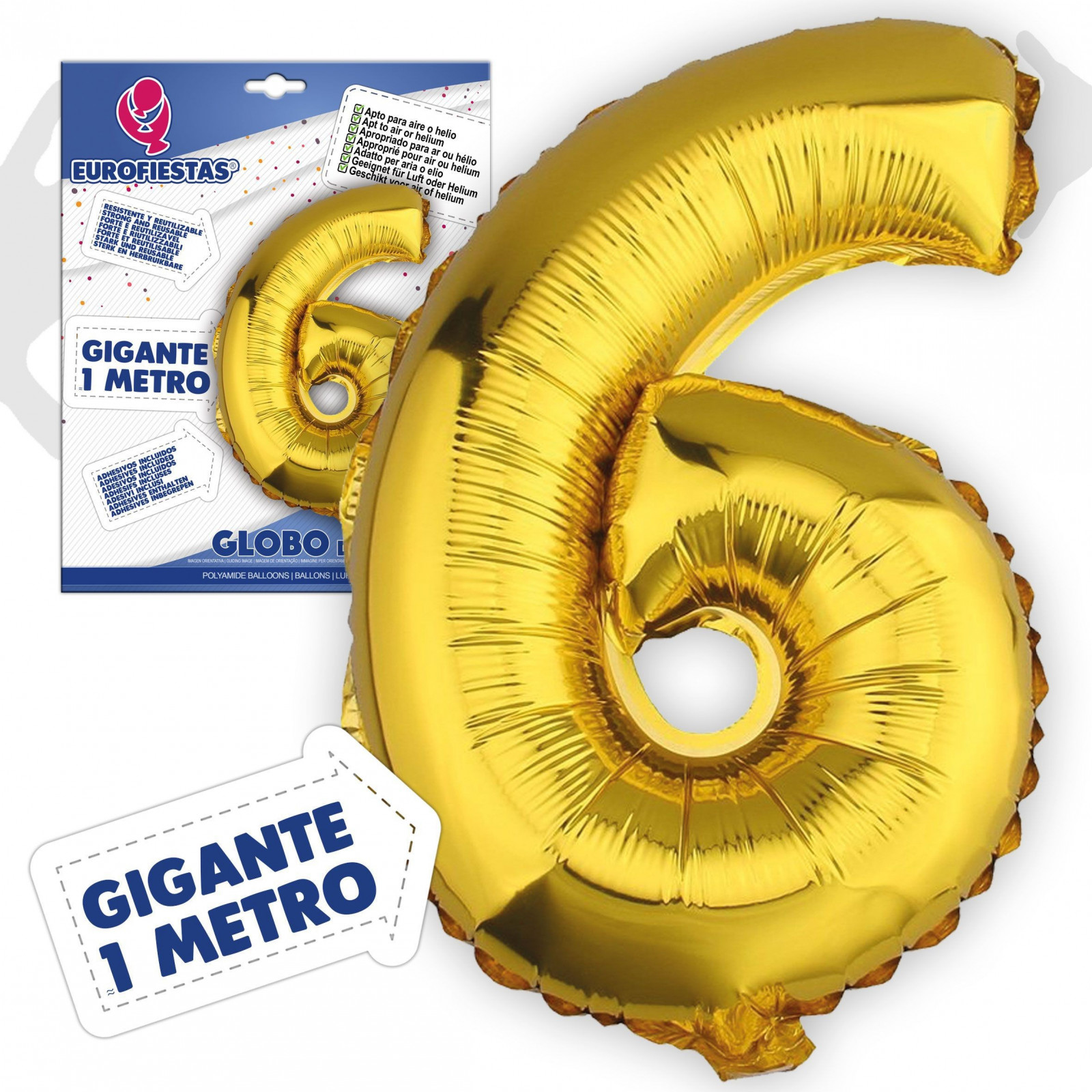 Ballons en polyamide 1m 6 or