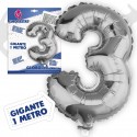 Ballons en polyamide 1m 3 argent