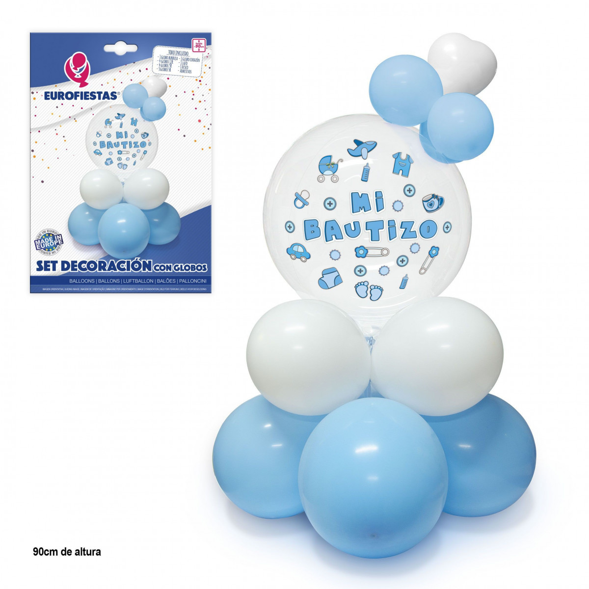 Set de ballons mon baptême bleu