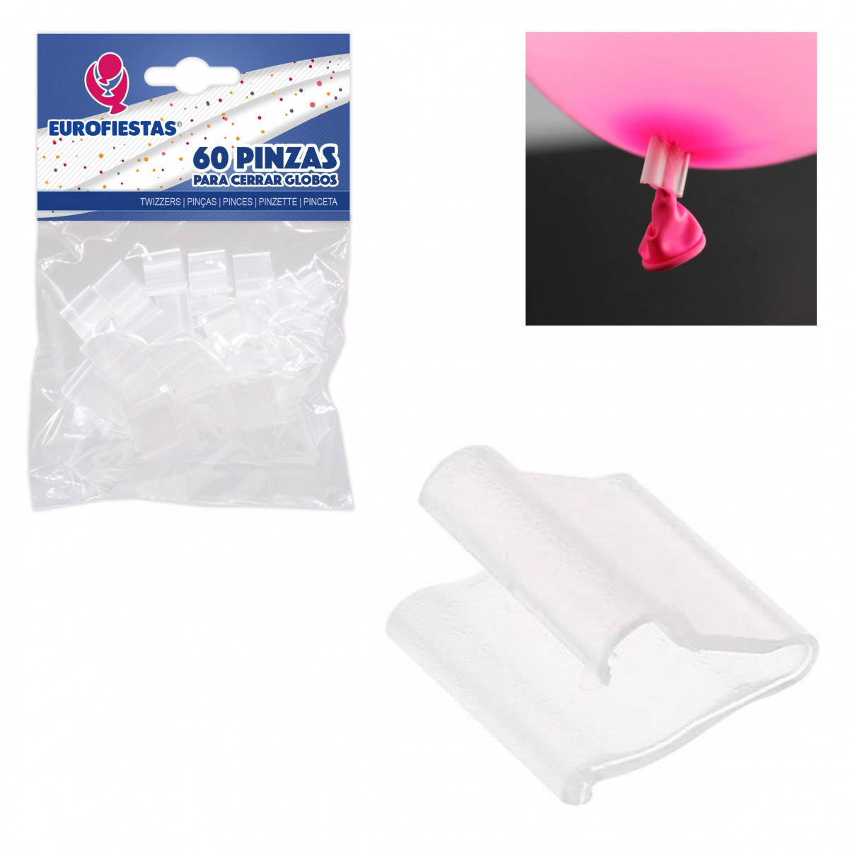 Pinces pour fermer des ballons 60