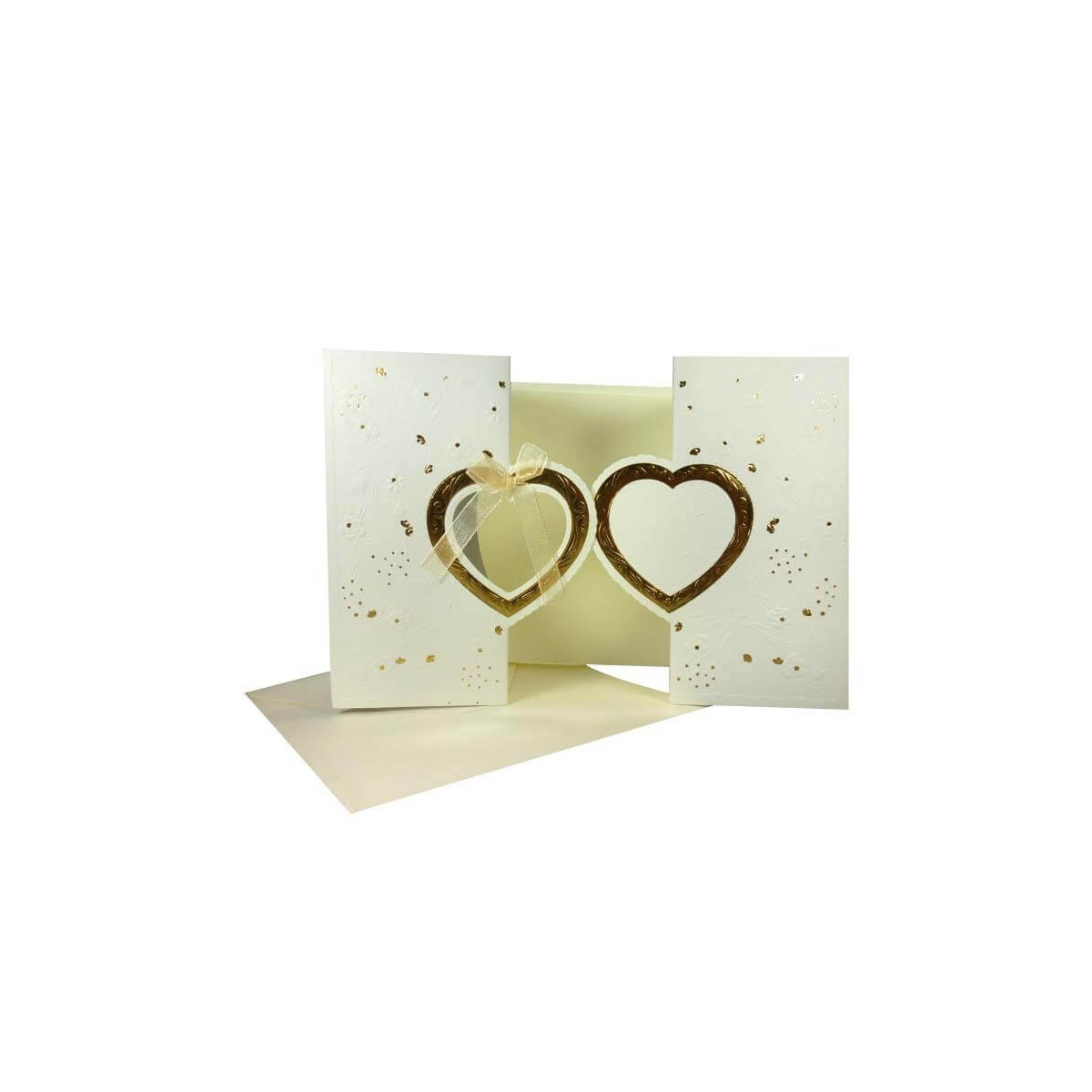 Cartes d'invitation de mariage dorées bon marché