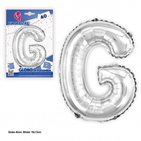 Ballon polyamide 40cm paillettes argent g