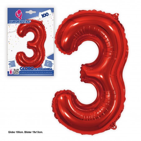 Ballon polyamide 1m rouge 3